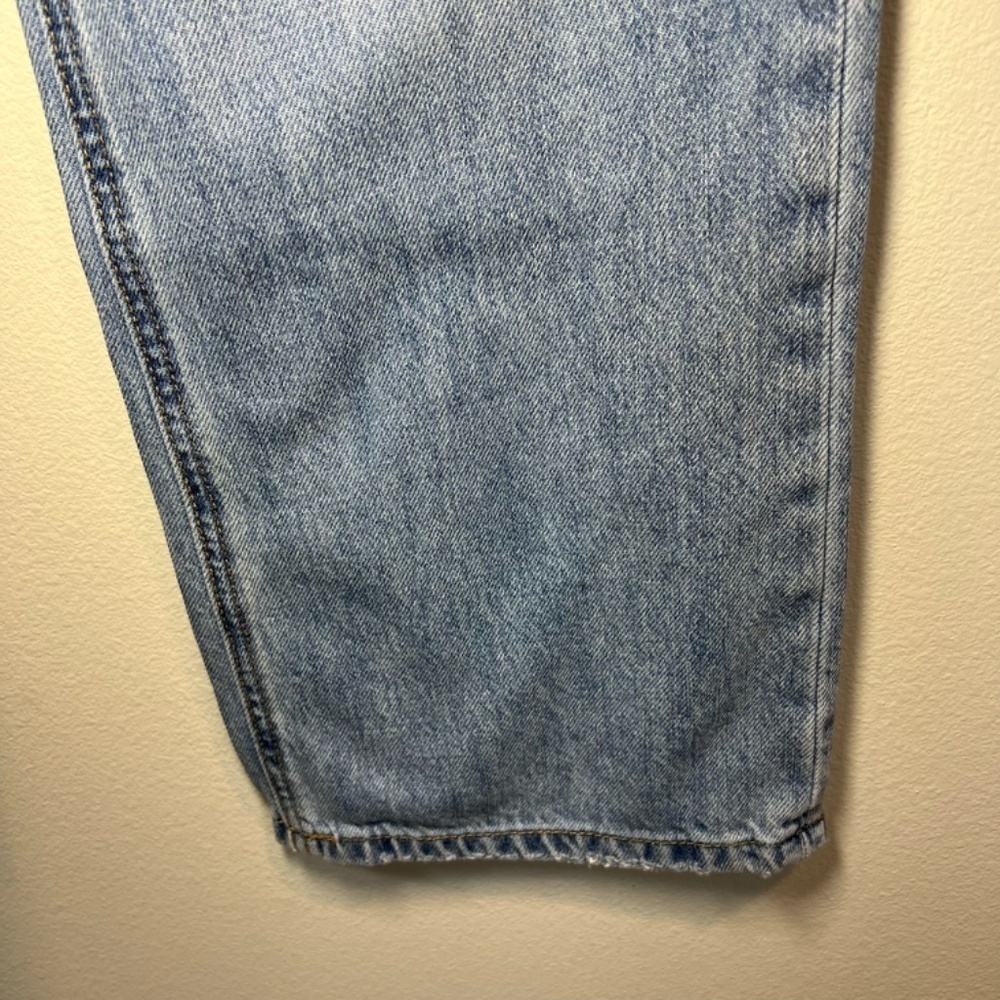 Lovervet by Vervet High Rise Crop Dad Jeans Light Wash Denim Causal Modern 25x26 - Picture 7 of 13